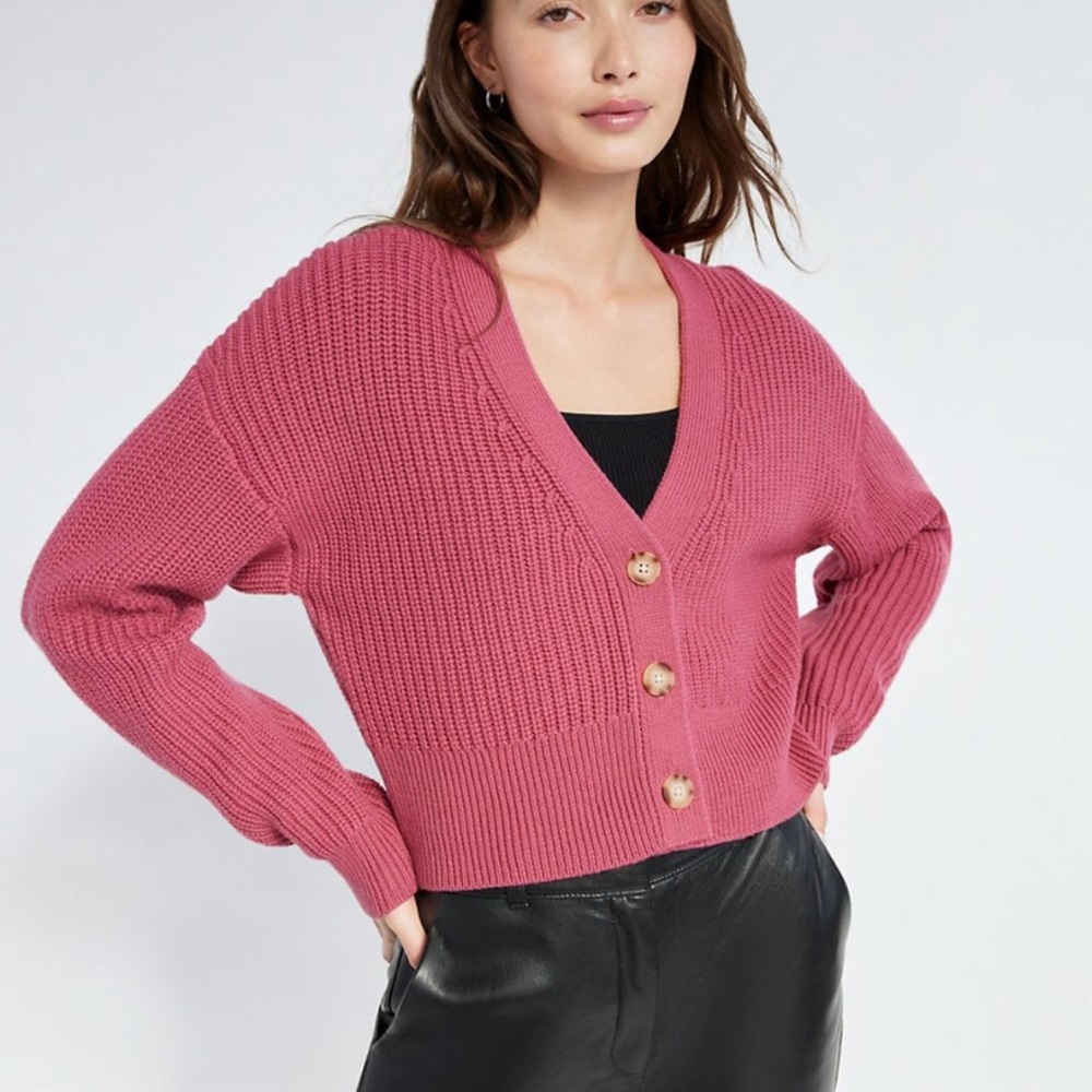 Aritzia Babaton Canberra Cardigan in Rhodon Pink